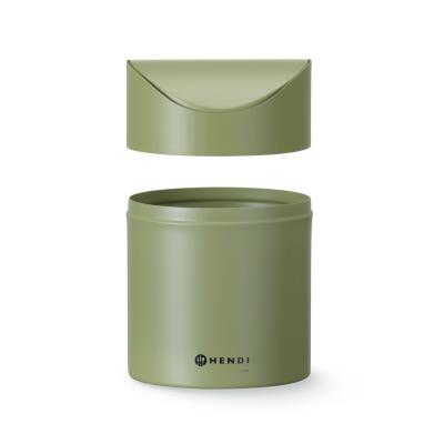 Odpadkový koš na stolek s otočným krytem, HENDI, 1,2L, Zelená, ⌀120x(H)165mm | 440780